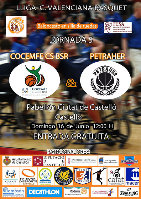 Partido entre Cocemfe Castelló BSR y Petraher, el domingo 16 de junio