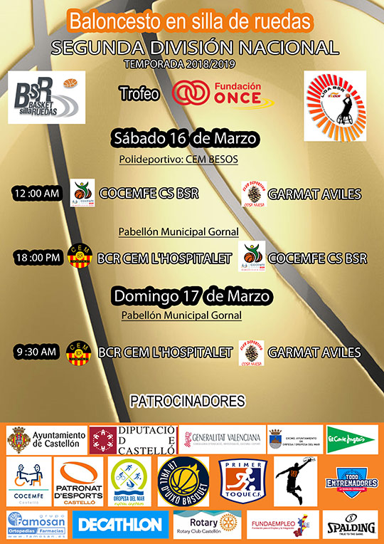 Baloncesto en silla de ruedas, segunda división nacional