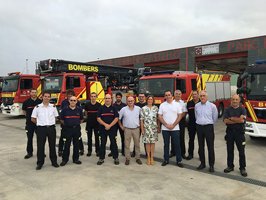 El diputado de Bomberos visita las instalaciones del parque del Baix Maestrat, que presta asistencia a 14 municipios