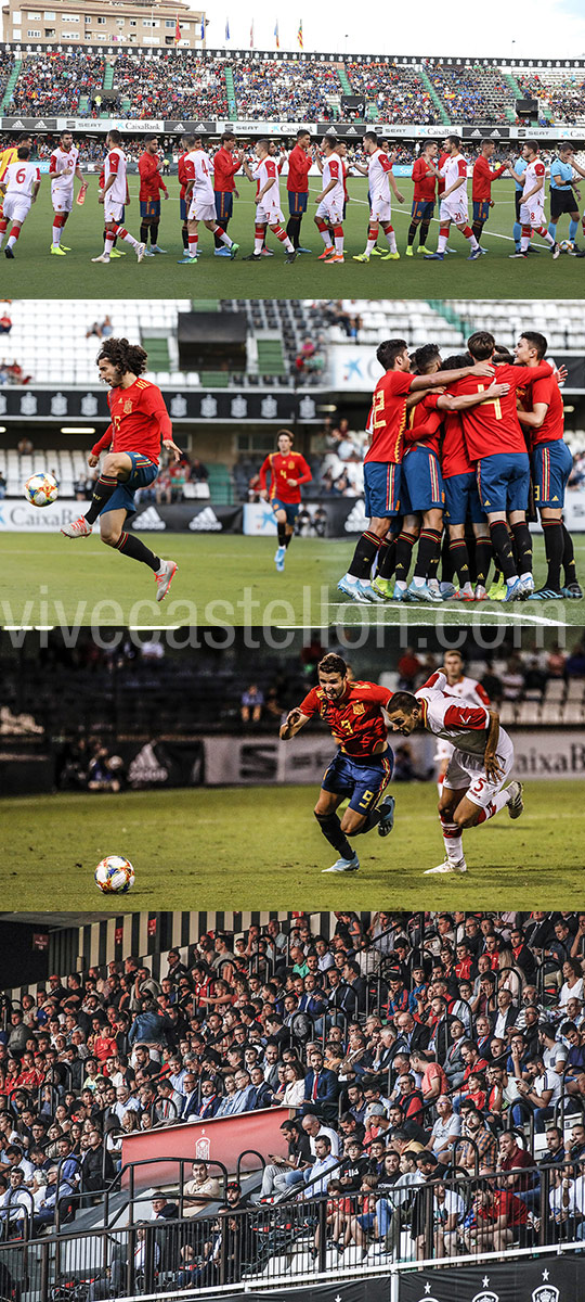 Victoria de España en el partido de fútbol España-Montenegro Sub-21 Victoria de España en el partido de fútbol España-Montenegro Sub-21