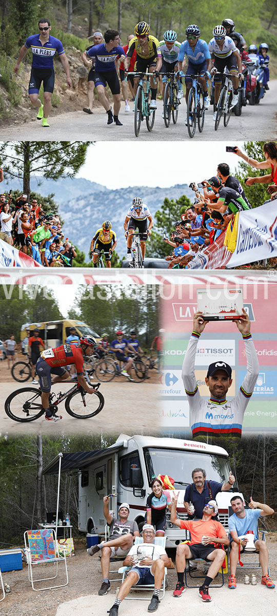 Alejandro Valverde celebra la victoria de la etapa 7 de La Vuelta a España