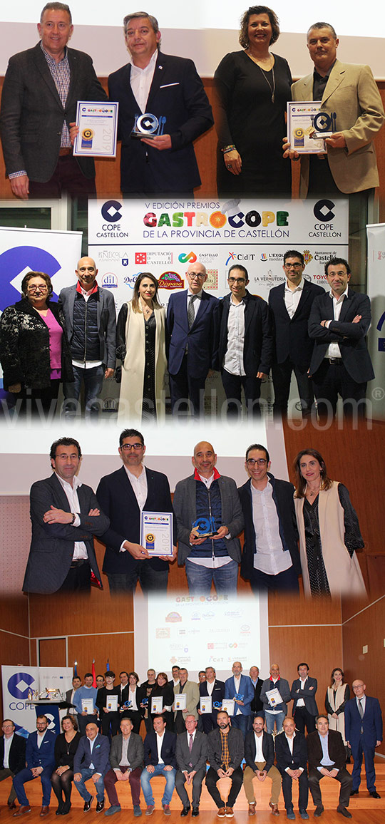 Entregados los V Premios GastroCope de la provincia de Castellón Entregados los V Premios GastroCope de la provincia de Castellón