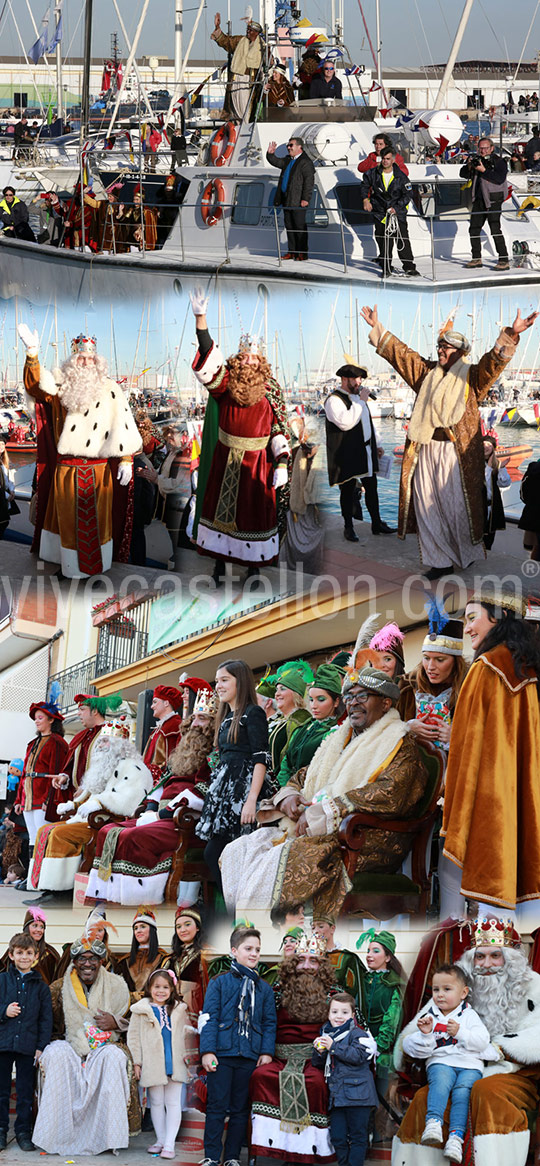 Los Reyes Magos desembarcan en el Grao de Castellón