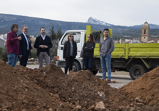 José Martí y Ximo Huguet visitan las obras del Pla 135 en les Useres y Atzeneta y destacan los cambios «a mejor» en las bases para 2020