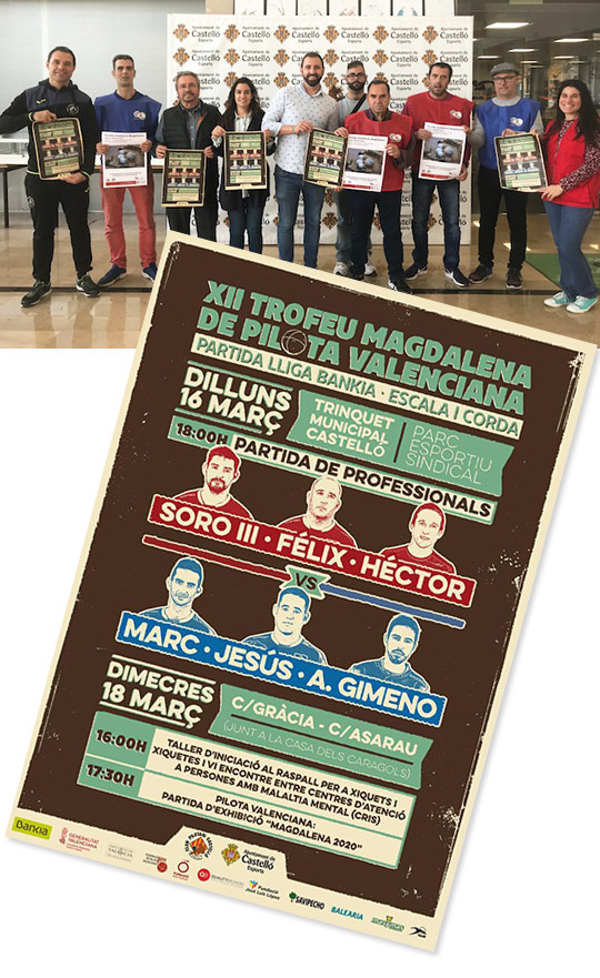 Castelló presenta el XII Trofeo Magdalena de Pilota Valenciana