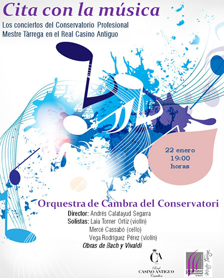Los conciertos del Conservatorio Profesional  Mestre Tàrrega en el Real Casino Antiguo