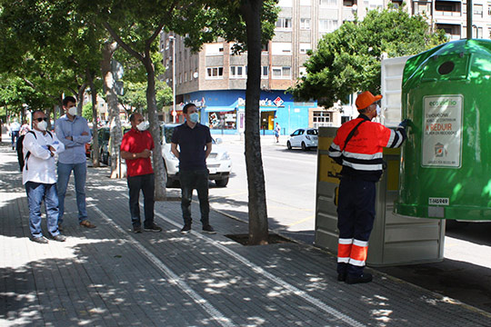 Castelló amplía la red de contenedores de reciclaje de vidrio con facilidades para la hostelería