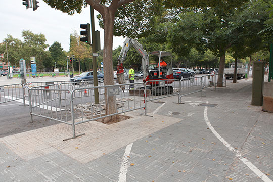 Castelló mejora la vía ciclista de la avenida Chatellerault con la creación de un carril único
