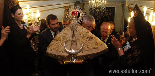 Procesión general con la imagen de la Patrona de Castellón, la Virgen del Lledó