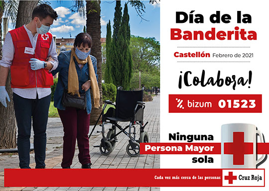 Cruz Roja Castellón lanza su primera banderita online a favor de las personas mayores