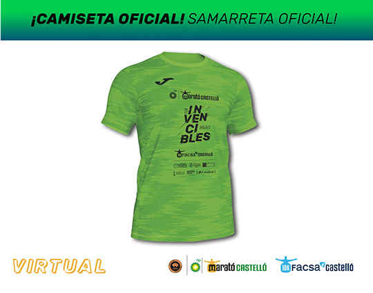 Invencibles, la camiseta oficial de Joma de Marató BP Castelló y 10k FACSA Castelló