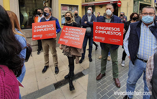 La hostelería de Castellón realiza una nueva protesta La hostelería de Castellón realiza una nueva protesta
