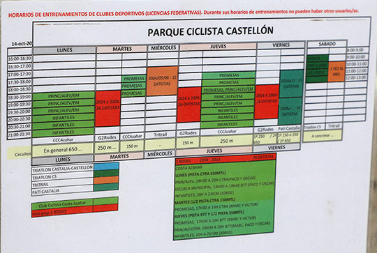 Castelló abre el Parque Ciclista a particulares y clubs deportivos