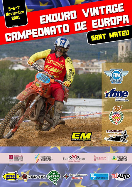 El Campeonato de Europa de Enduro Vintage, recorrerá la provincia de Castellón los días 5, 6 y 7 de noviembre