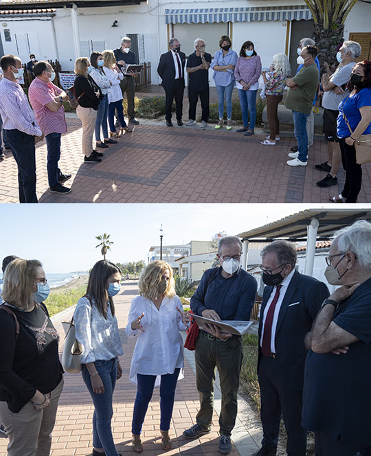 José Martí visita el poblado marítimo de Torre la Sal para mostrar el respaldo de la Diputación de Castellón a las reivindicaciones de Cabanes