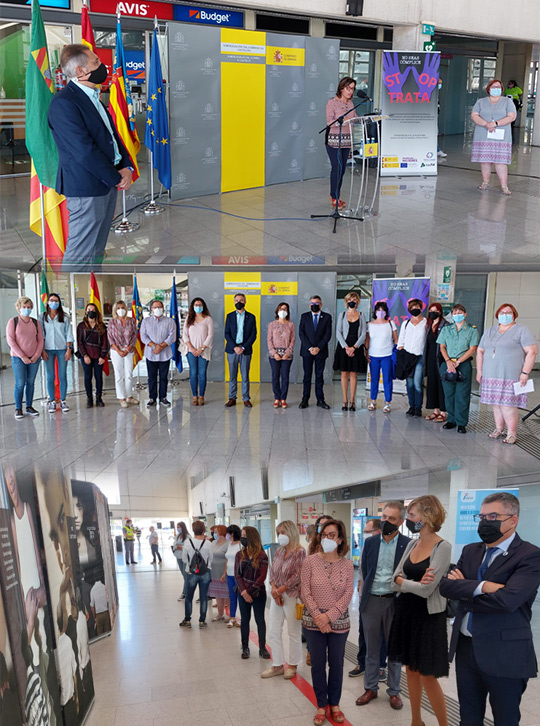 Subdelegación del Gobierno en Castelló con la colaboración de Adif acercan a Castelló la exposición “No seas cómplice” 
