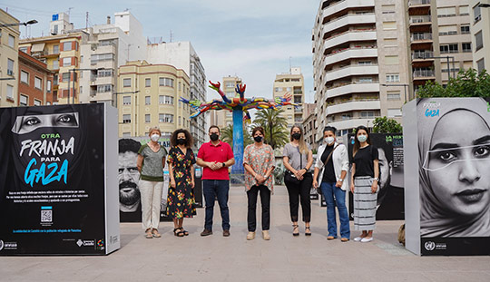 Castelló instala la exposición ‘Otra franja para Gaza’ en colaboración con Naciones Unidas