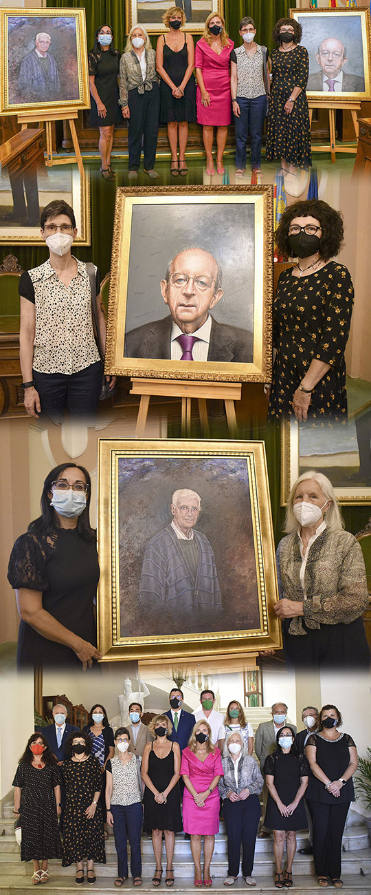 Castelló recibe los retratos conmemorativos de Germà Colón y el Padre Ricardo