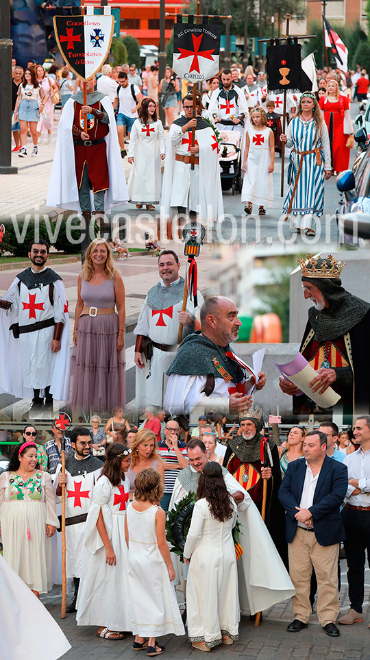 Los Templarios de Castelló rinden homenaje a Jaume I en el 8 de septiembre