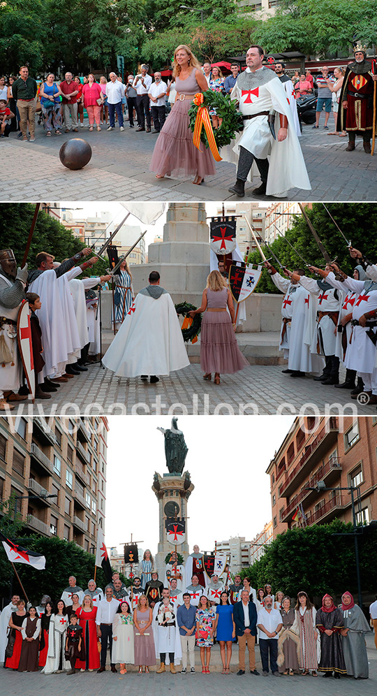 Los Templarios de Castelló rinden homenaje a Jaume I en el 8 de septiembre