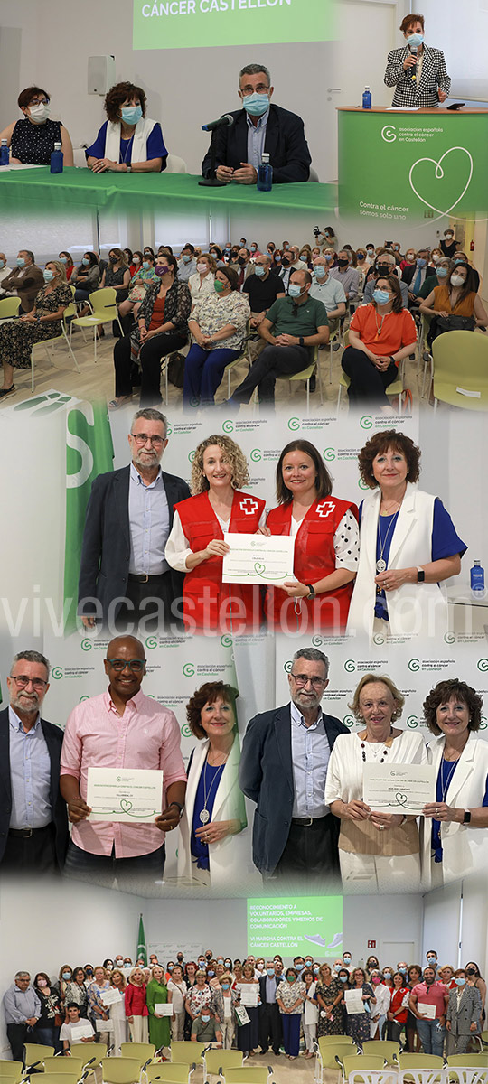 Acto de reconocimiento de la VI marcha contra el cáncer Castelló