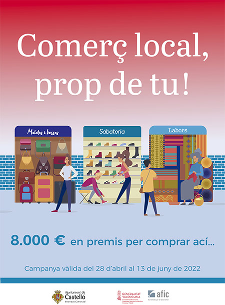 Castelló lanza la campaña ‘Comerç local, prop de tu’ para incentivar las compras de proximidad