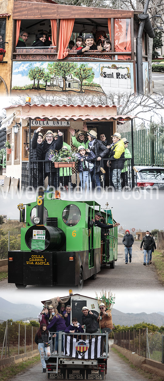 Carros engalanados de romería de les canyes