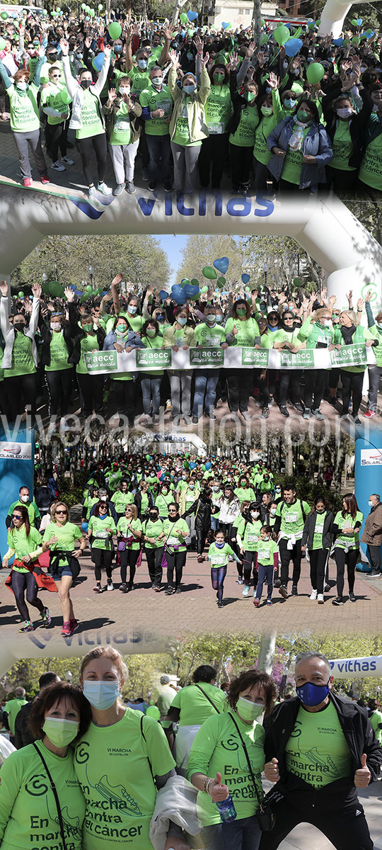Cerca de 4.000 personas marchan contra el cáncer en Castellón