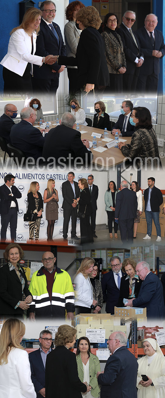 La reina Sofía visita las instalaciones del Banco de Alimentos de Castellón