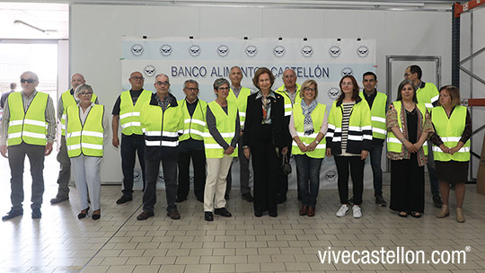 La reina Sofía visita las instalaciones del Banco de Alimentos de Castellón