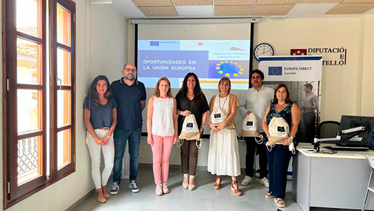 La Diputación de Castelló anima a la juventud y personas técnicas a conocer las oportunidades laborales y formativas de la Unión Europea