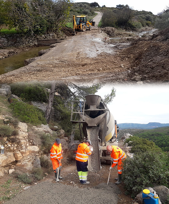 La Diputación de Castellón invierte 140.000 € en mantenimiento de caminos en los municipios afectados por incendios y por lluvias torrenciales