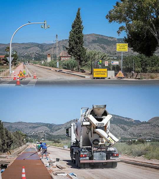 Castelló ultima la transformación del Camí la Ratlla en un corredor seguro, ciclopeatonal y sostenible