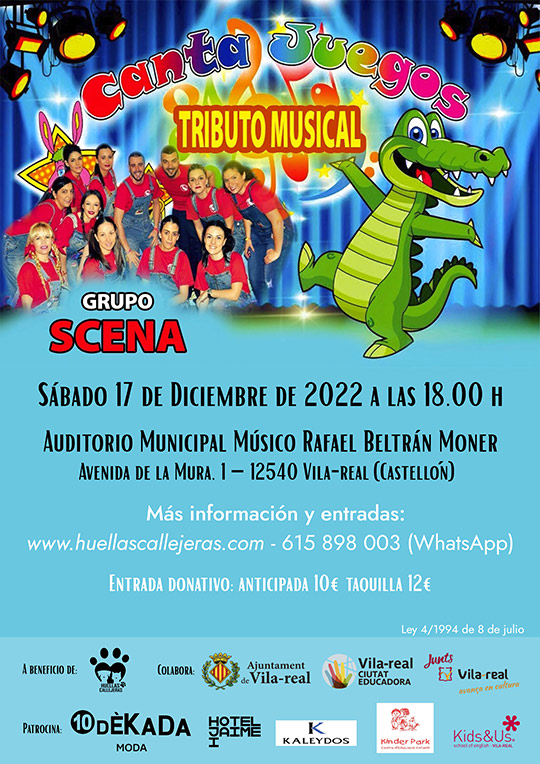 Llega a Vila-real el Musical infantil CANTAJUEGOS y además SOLIDARIO