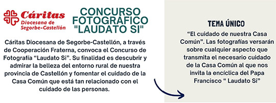 Concurso Fotográfico Laudato Si, Cáritas Diocesana Segorbe-Castellón