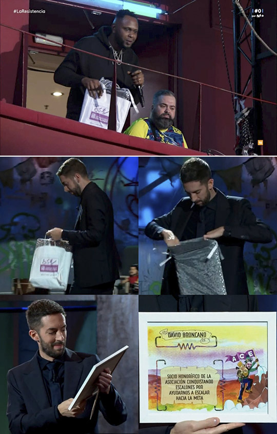 Broncano conoce a “Dios” gracias a Conquistando Escalones y le entrega un regalo muy especial Broncano conoce a “Dios” gracias a Conquistando Escalones y le entrega un regalo muy especial