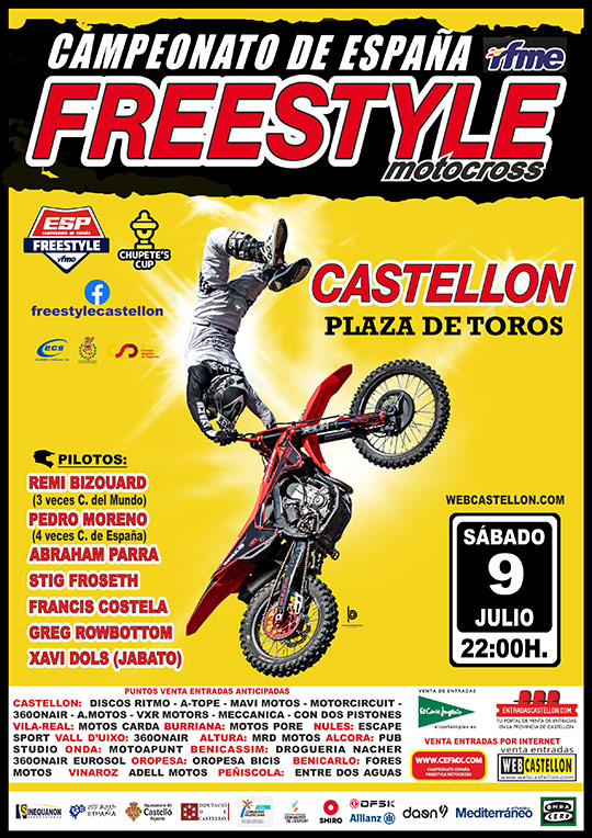 Campeonato de España de saltos de freestyle motocros en Castellón