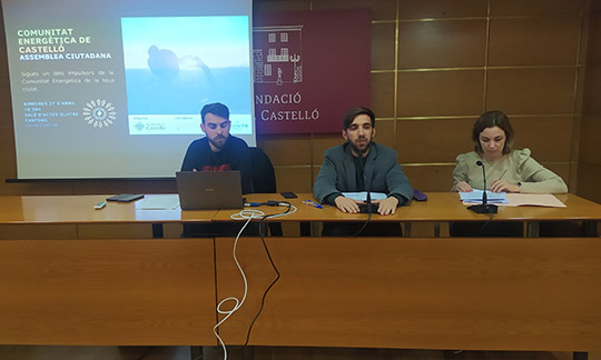 Castelló solicita una subvención al IVACE para financiar la instalación fotovoltaica de la primera comunidad energética local