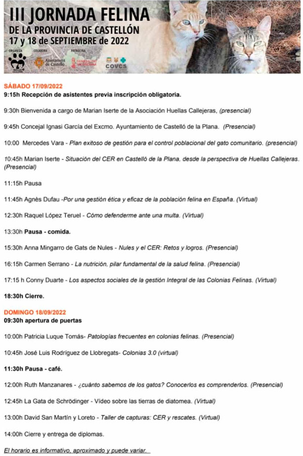 III Jornada Felina de Castelló III Jornada Felina de Castelló