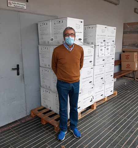 La Diputación dona 360.000 mascarillas quirúrgicas a los hospitales que atienden a usuarios de la sanidad pública de la provincia de Castellón