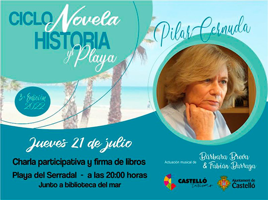 Pilar Cernuda visita Castellón para el Ciclo de Novela, Historia y Playa