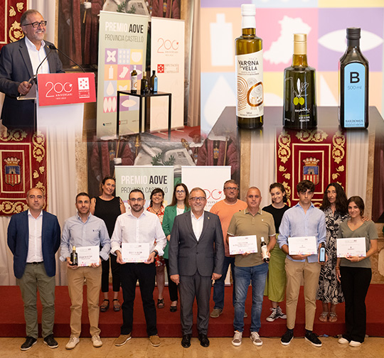 La Diputación de Castellón otorga los premios AOVE a los aceites Essentia Oleum, B y Finca Varona La Vellaexcelente 