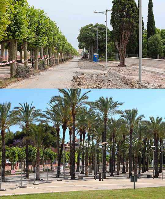 Castelló gana 1.800 metros cuadrados de zona verde con la integración del parque Rafalafena en la remodelada avenida Lidón