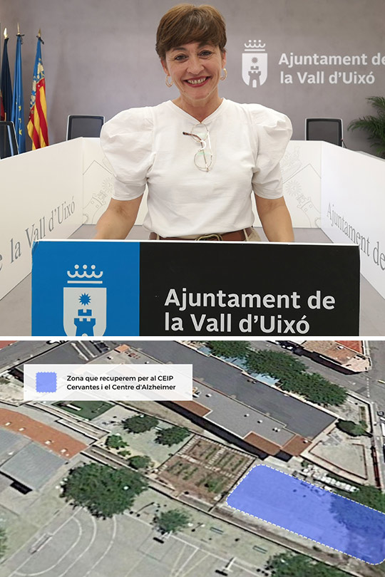 El Ayuntamiento de la Vall d´Uixó recupera un solar de 600 m² para uso del CEIP Cervantes y el Centro de Alzheimer
