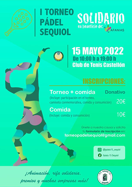 I Torneo pádel Sequiol solidario a beneficio de Afanías