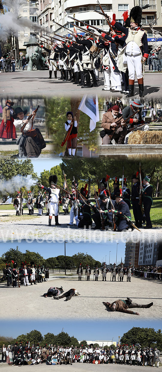 Recreación histórica en Castelló de la batalla del 9 de marzo de 1810 Recreación histórica en Castelló de la batalla del 9 de marzo de 1810