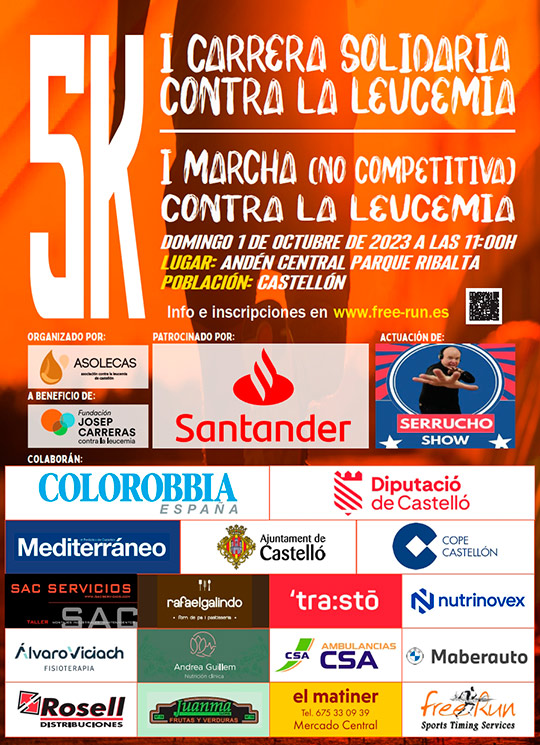 5K I Carrera solidaria y marcha contra la leucemia en Castellón 5K I Carrera solidaria y marcha contra la leucemia en Castellón