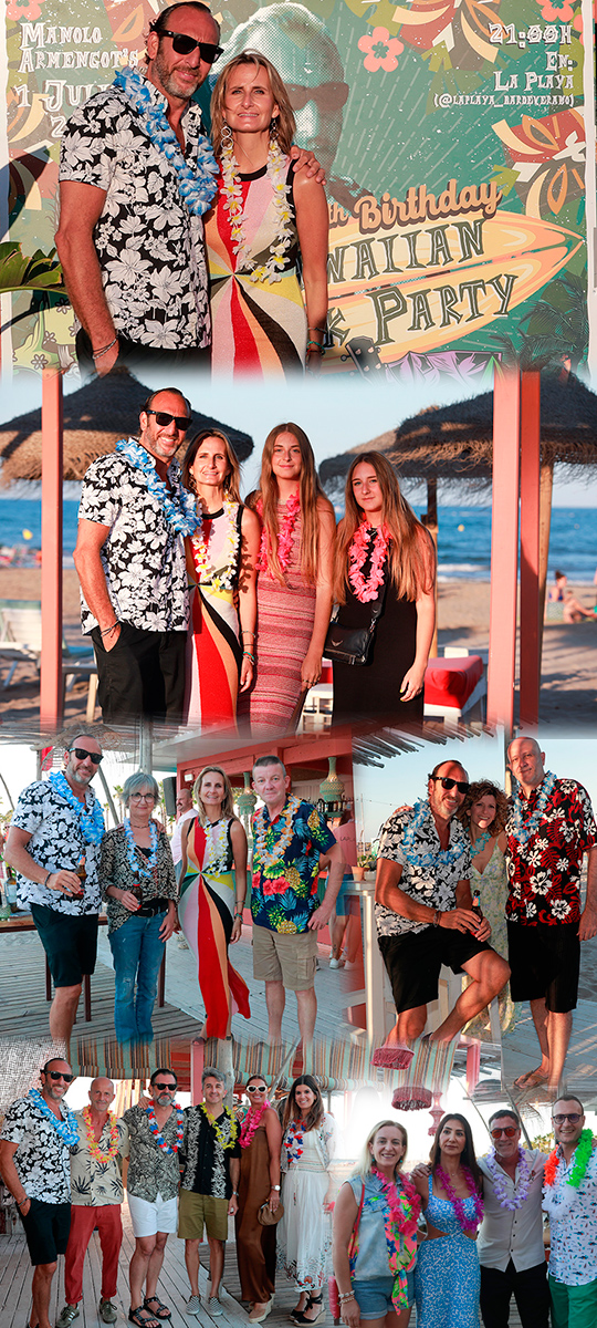 Manolo Armengot celebra su 50 cumpleaños con una fiesta hawaiana y rock party