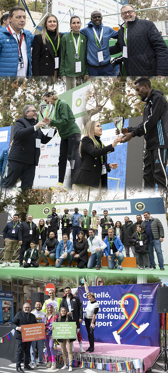 José Martí y Tania Baños asisten al kilómetro arcoíris de la Maratón BP Castelló José Martí y Tania Baños asisten al kilómetro arcoíris de la Maratón BP Castelló