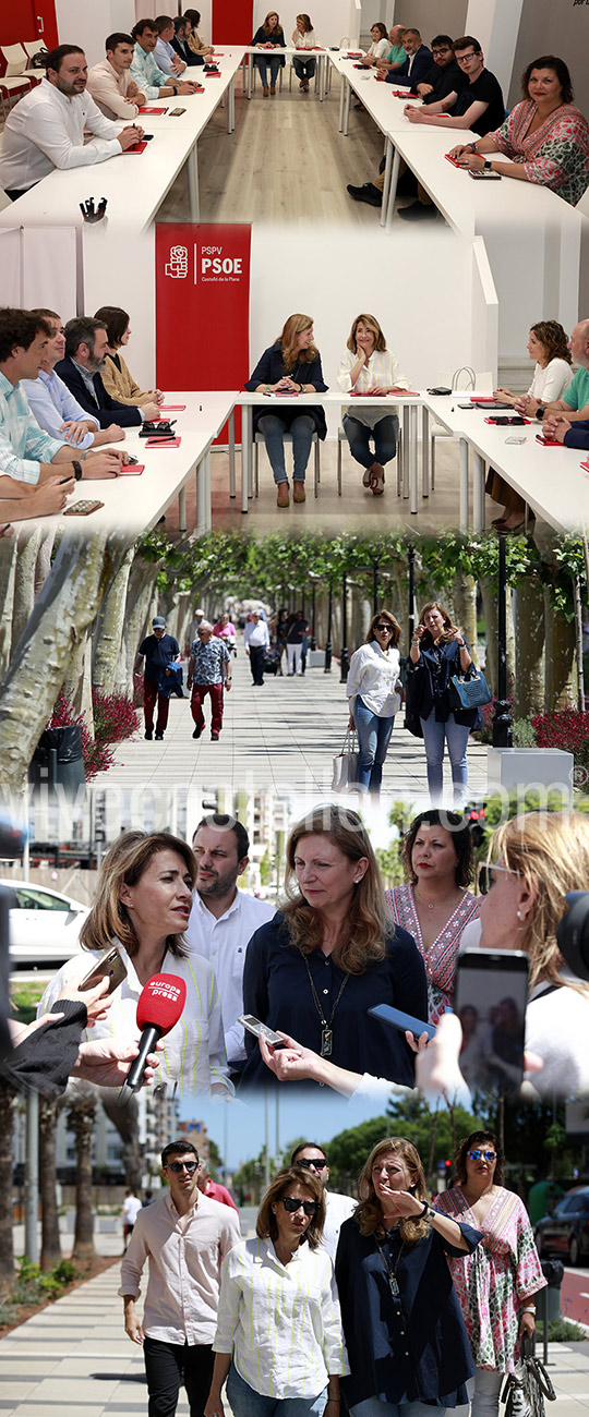 Raquel Sánchez, ministra de Transportes, Movilidad y Agenda Urbana, visita Castelló